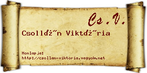 Csollán Viktória névjegykártya